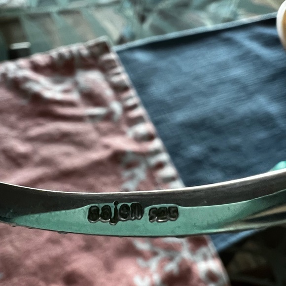 DECORATED STERLING SILVER 925 NECK COLLAR - Picture 2 of 3